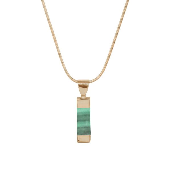 Yellow Gold Malachite Pendant