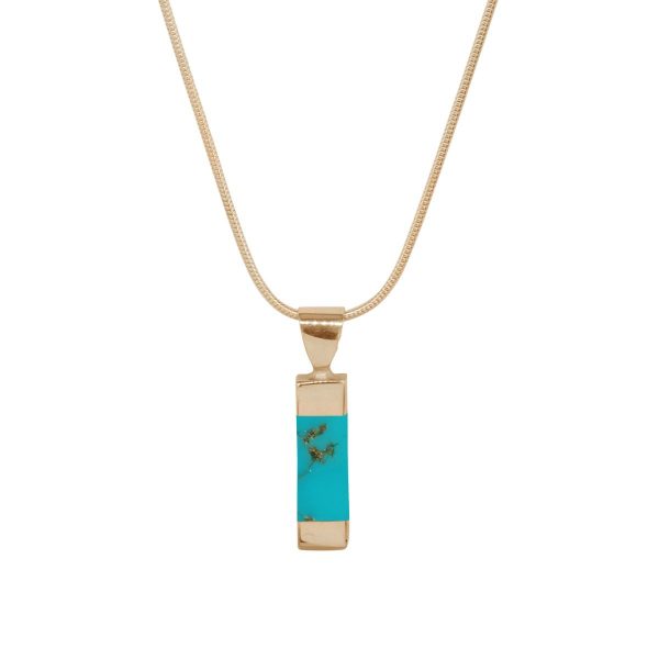 Yellow Gold Turquoise Pendant