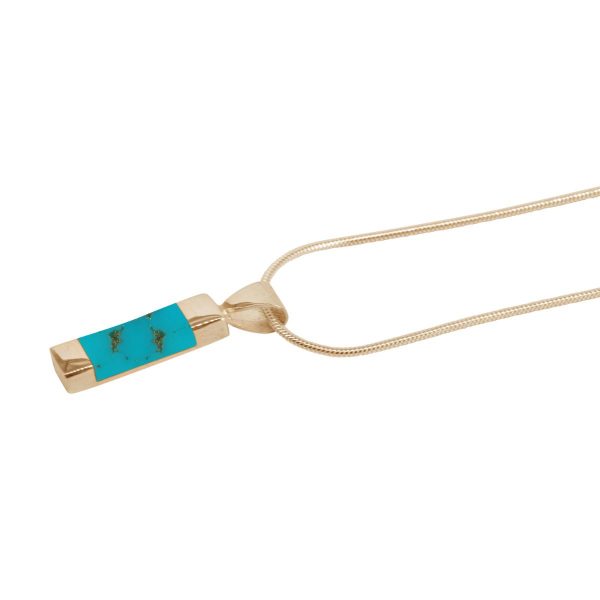 Yellow Gold Turquoise Pendant