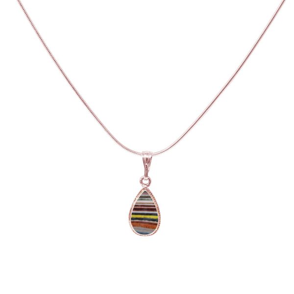 Rose Gold Fordite Pendant