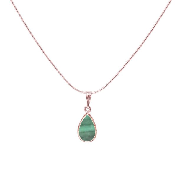 Rose Gold Malachite Pendant