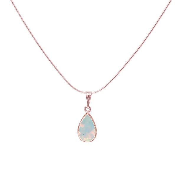 Rose Gold Opalite Sun Ice Pendant