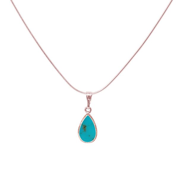 Rose Gold Turquoise Pendant