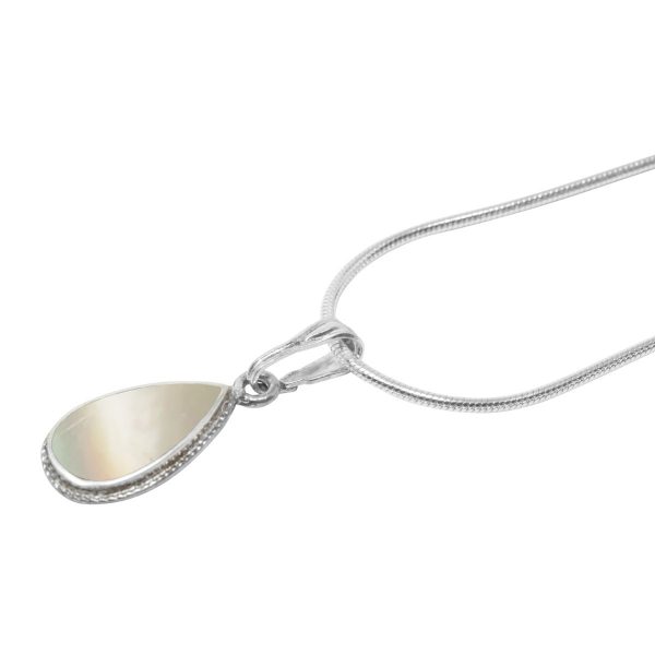 Silver Mother of Pearl Teardrop Pendant