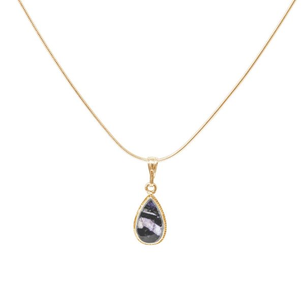 Yellow Gold Blue John Pendant