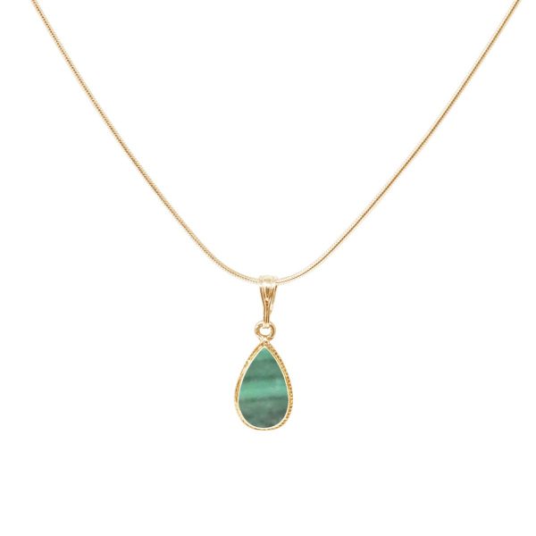 Yellow Gold Malachite Pendant