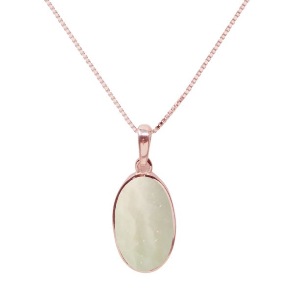 Rose Gold Mother of Pearl Oval Pendant