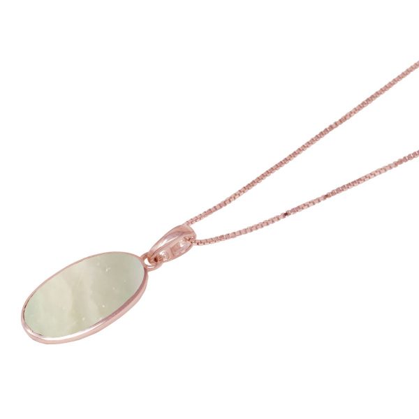 Rose Gold Mother of Pearl Oval Pendant