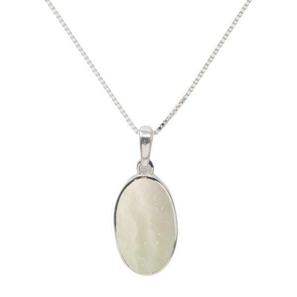 Silver Mother of Pearl Oval Pendant