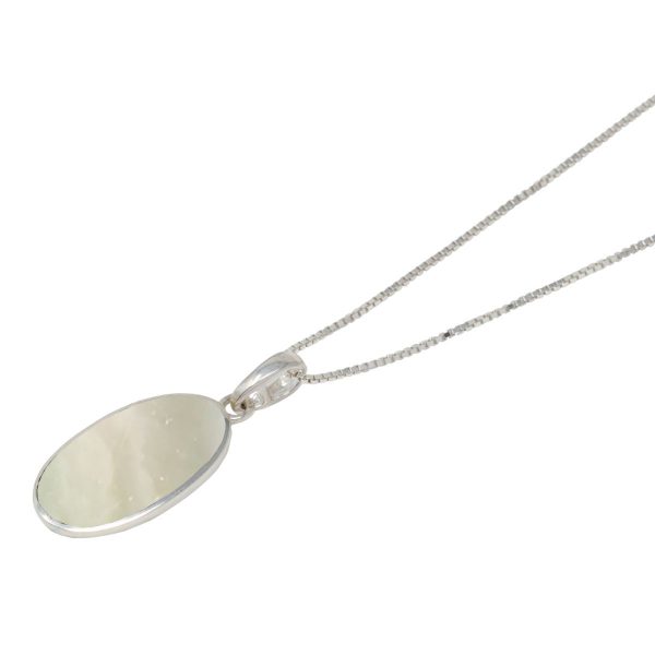 Silver Mother of Pearl Oval Pendant