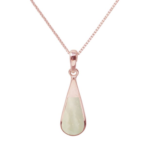 Rose Gold Mother of Pearl Teardrop Pendant