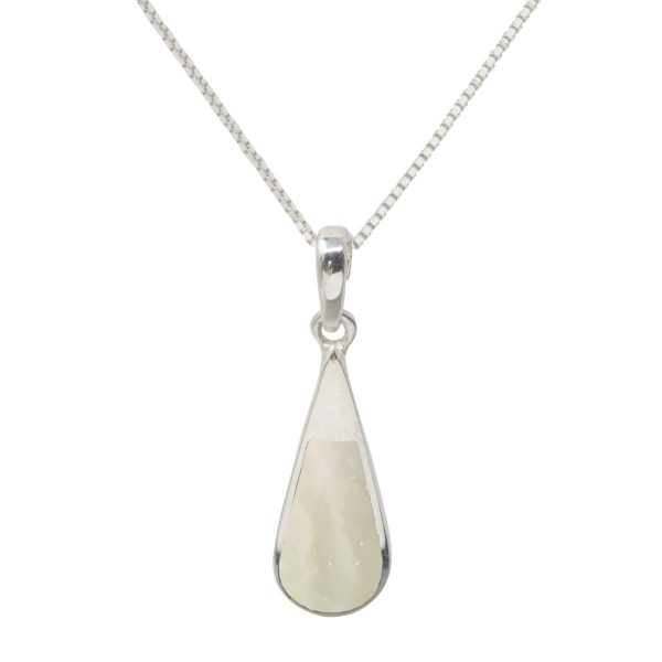 Silver Mother of Pearl Teardrop Pendant