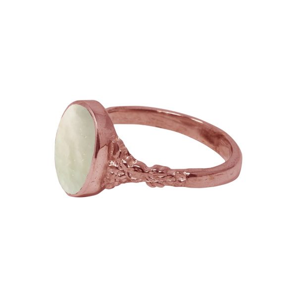 Rose Gold Mother of Pearl Oval Ring