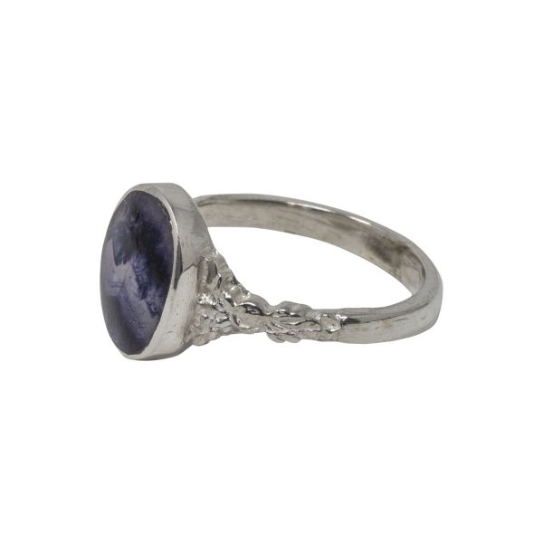 Silver Blue John Oval Ring