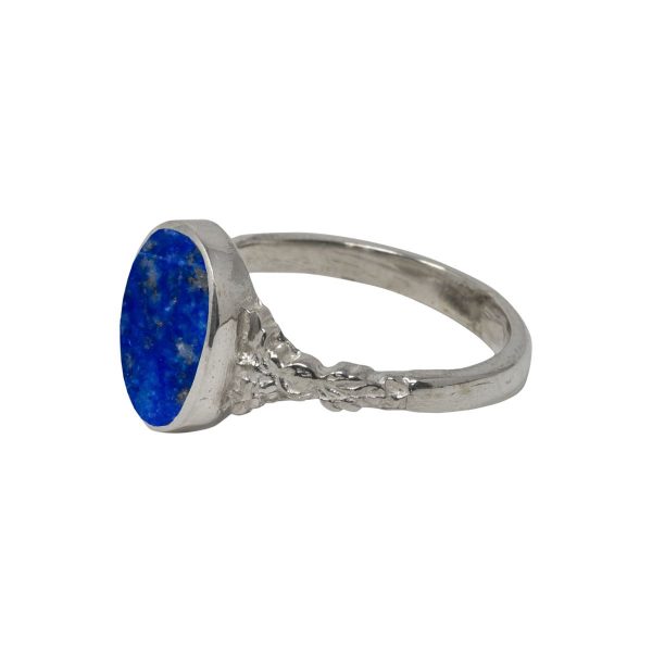 Silver Lapis Oval Ring