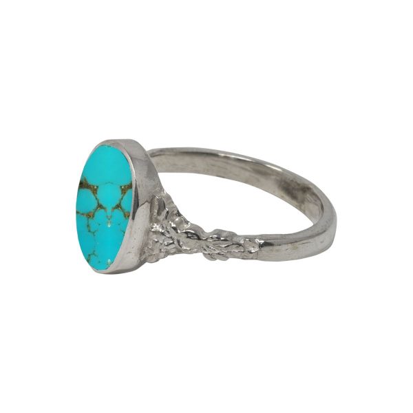 Silver Turquoise Oval Ring