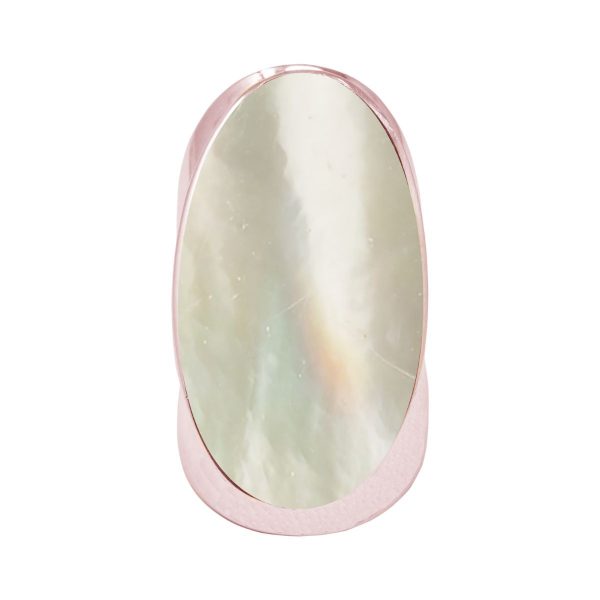 Rose Gold Mother of Pearl Large Oval Ring