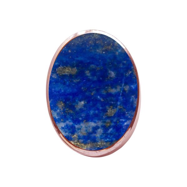 Rose Gold Lapis Large Oval Ring