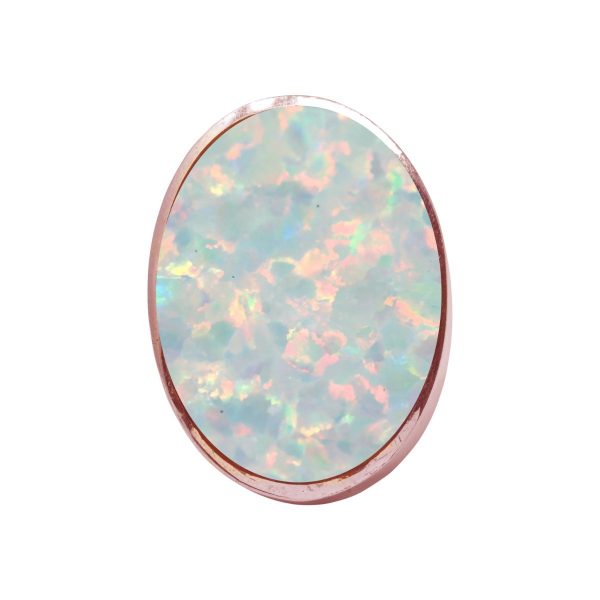 Rose Gold Opalite Sun Ice Large Oval Ring