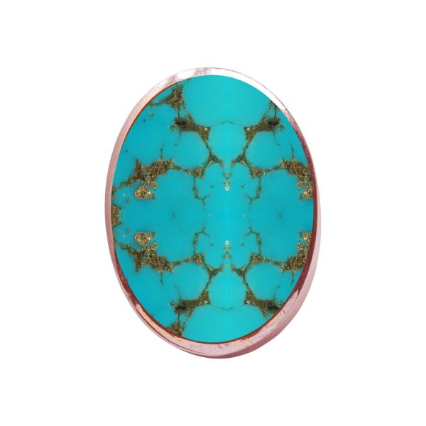 Rose Gold Turquoise Large Oval Ring