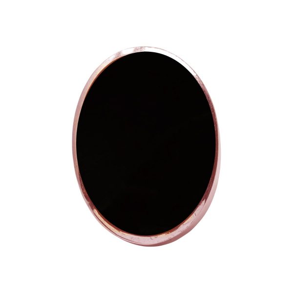 Rose Gold Whitby Jet Large Oval Ring