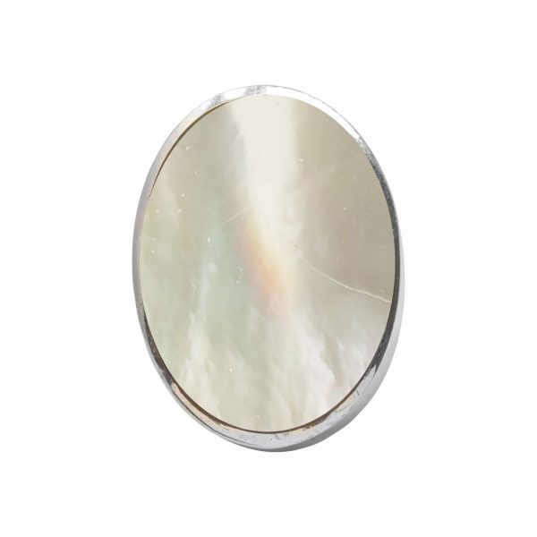 Silver Mother of Pearl Large Oval Ring