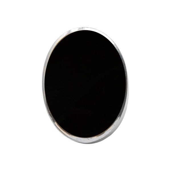 White Gold Whitby Jet Oval Ring