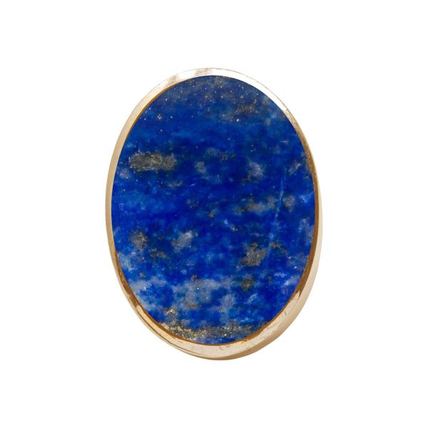 Yellow Gold Lapis Large Oval Ring