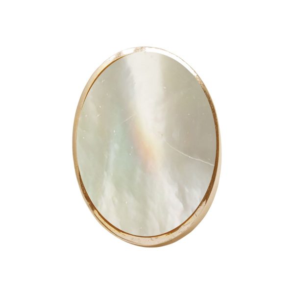 Yellow Gold Mother of Pearl Large Oval Ring