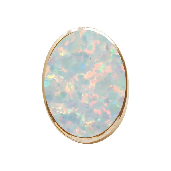 Yellow Gold Opalite Sun Ice Large Oval Ring