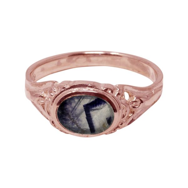 Rose Gold Blue John Ring