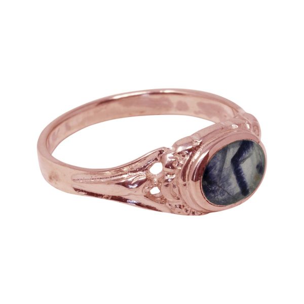 Rose Gold Blue John Ring