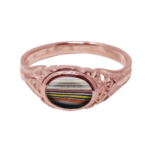 Rose Gold Fordite Ring