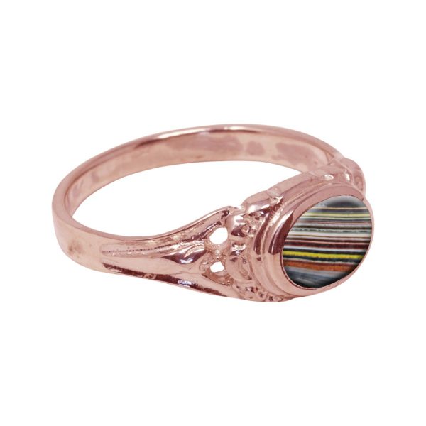 Rose Gold Fordite Ring