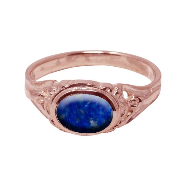 Rose Gold Lapis Ring