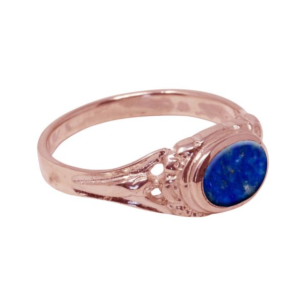 Rose Gold Lapis Ring