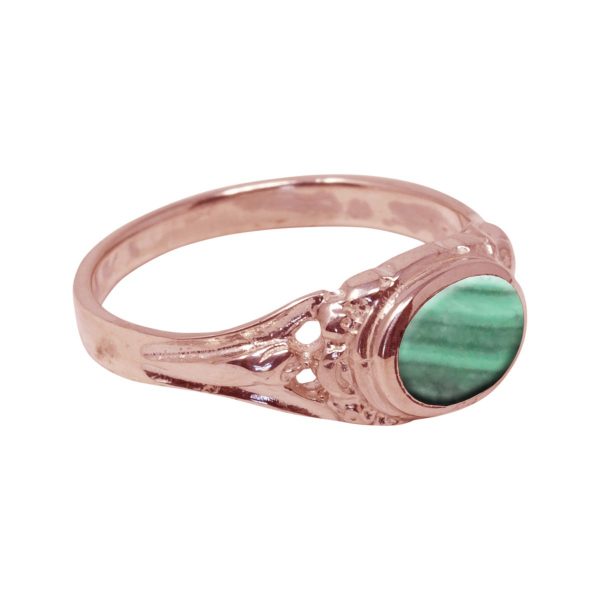 Rose Gold Malachite Ring