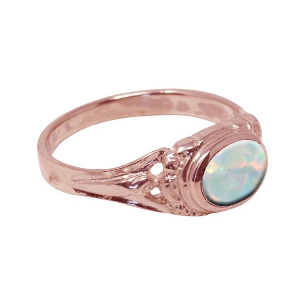 Rose Gold Oplaite Sun Ice Ring