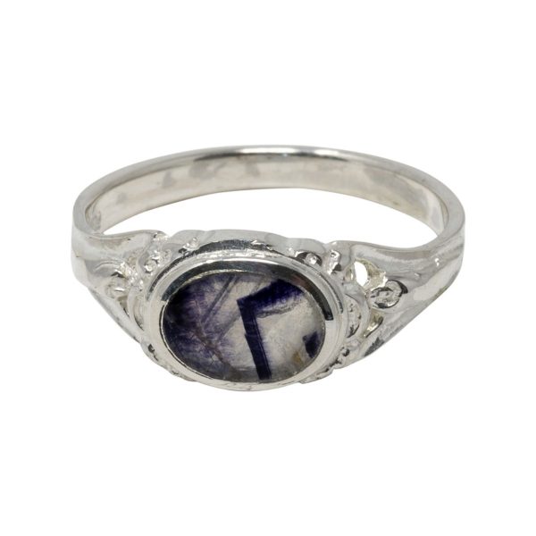 Silver Blue John Ring