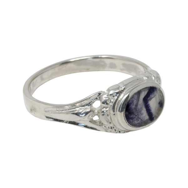 Silver Blue John Ring