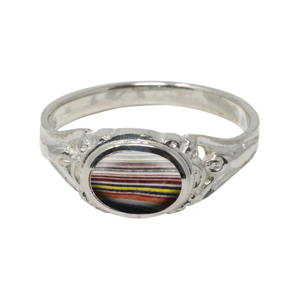 Silver Fordite Ring