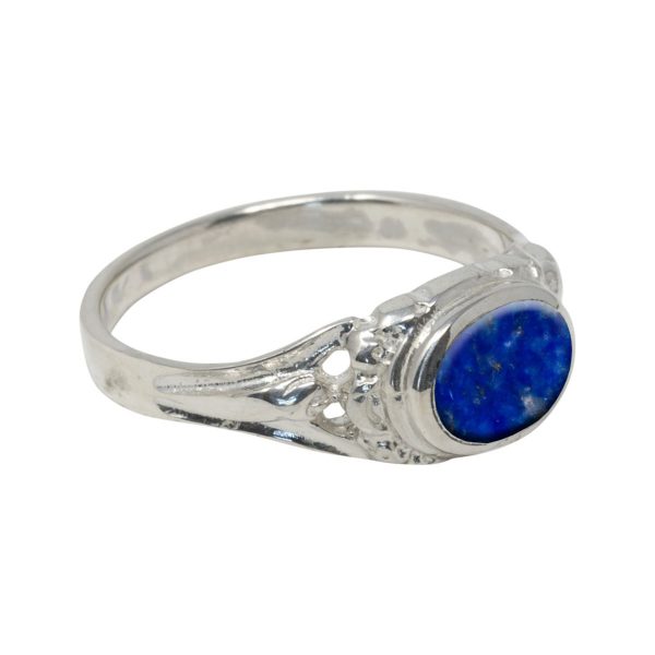 White Gold Lapis Ring