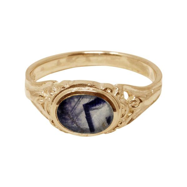 Yellow Gold Blue John Ring