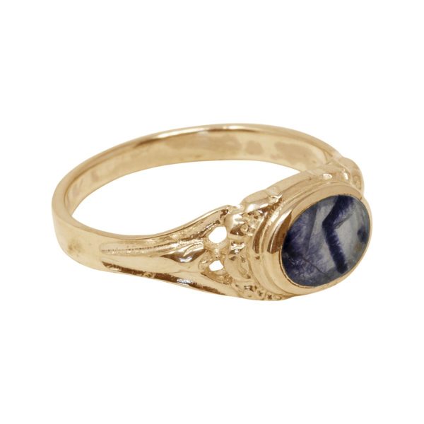 Yellow Gold Blue John Ring