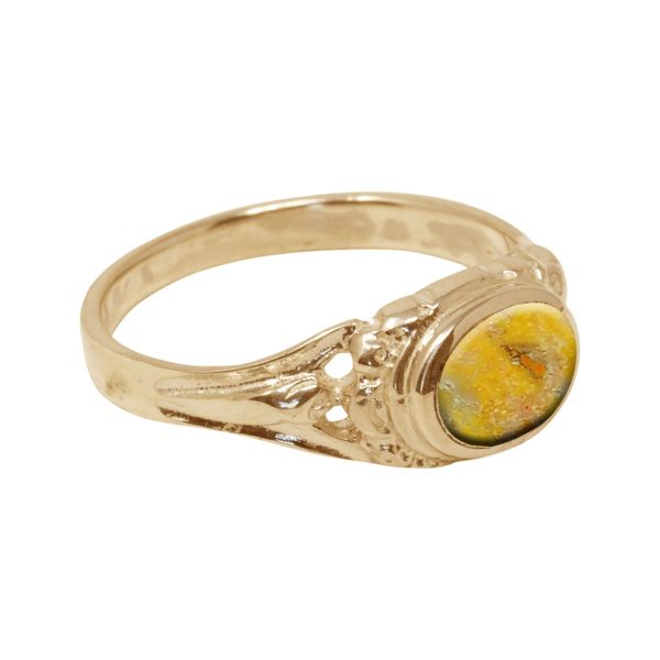 Yellow Gold Bumblebee Jasper Ring