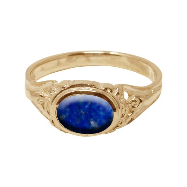 Yellow Gold Lapis Ring