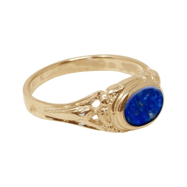 Yellow Gold Lapis Ring