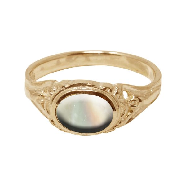 Yellow Gold Mother of Pearl Ring