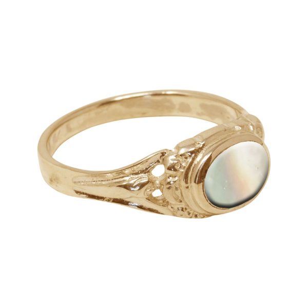 Yellow Gold Mother of Pearl Ring