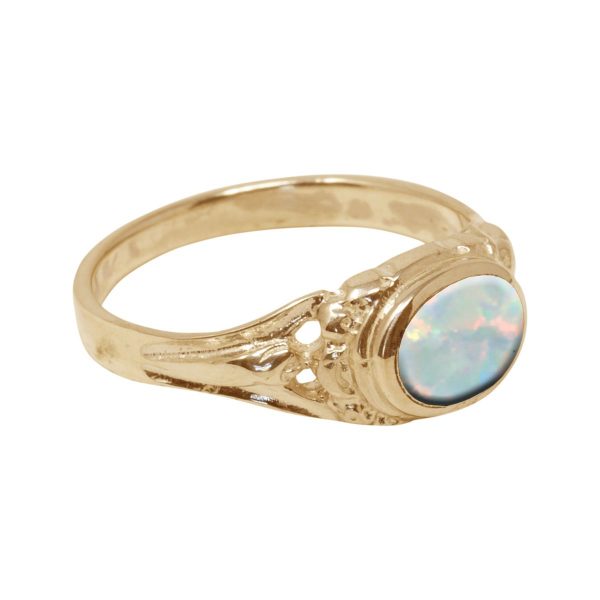 Yellow Gold Oplaite Sun Ice Ring